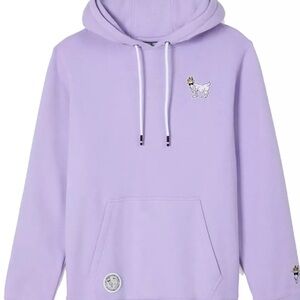 Lavender Hoodie with Embroidered Dog Design